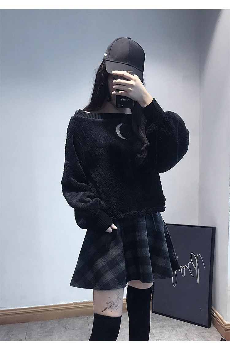 Женские пуловеры в стиле Харадзюку на весну и осень Модные свободные с длинным