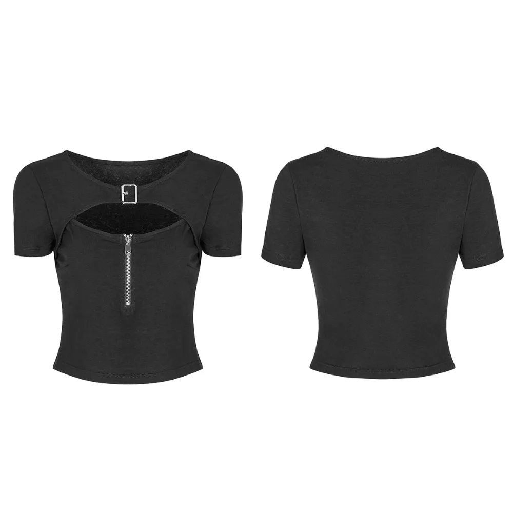 Панк рейв Новая женская обувь в стиле панк Красивый Вязаный черная футболка