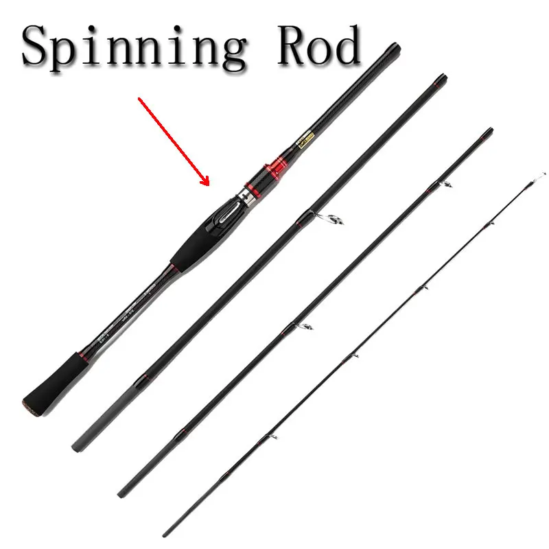 Spinning Type JOHNCOO SPARK быстрое действие, туристическая Удочка 2,1 м, 2,4 м, 2,7 м, 3,0 м, мощная приманка, 4 секции, углеродное спиннинговое литье, удочка - Цвет: Spinning Type