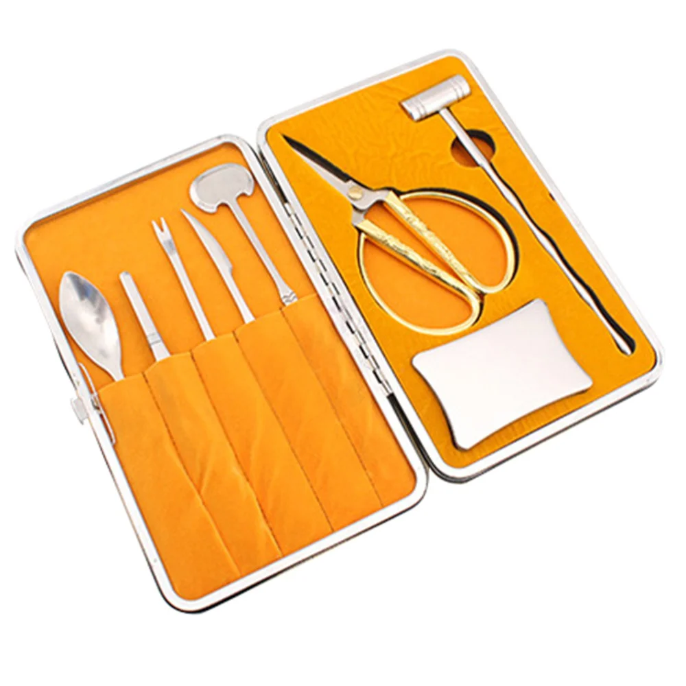 

1 set of 8pcs Seafood Tool Stainless Steel Crab Peel Shrimp Tool Lobster Clamps