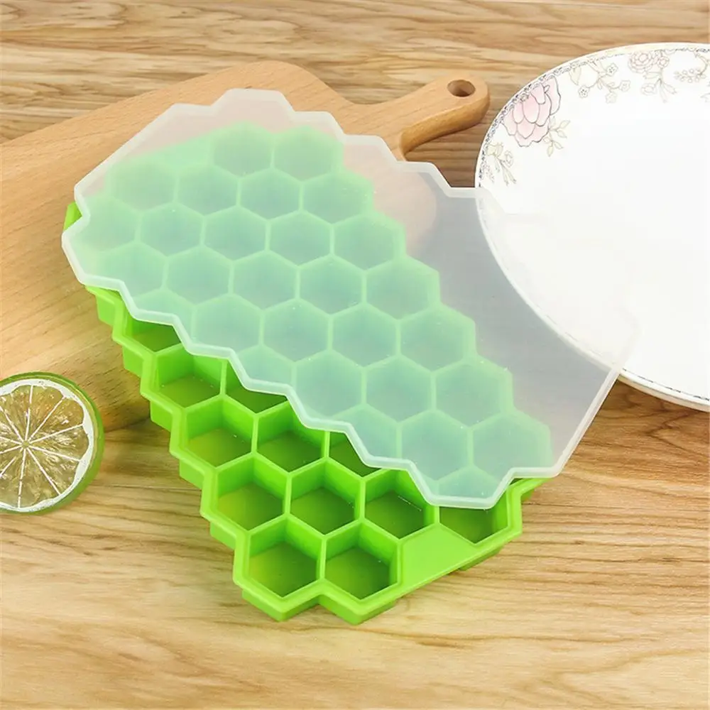 

Home Kitchen Ice Cube Tray Summer Honeycomb Shape Ice Cube 37 Cubes Ice Tray Ice Cube Mold Storage Containers Drinks Molds