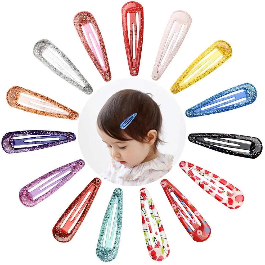 

15 Piece Set Children Bb Clip Korean Hyuna Style Glitter Metal Hairpin Cute Candy Color Hair Pins