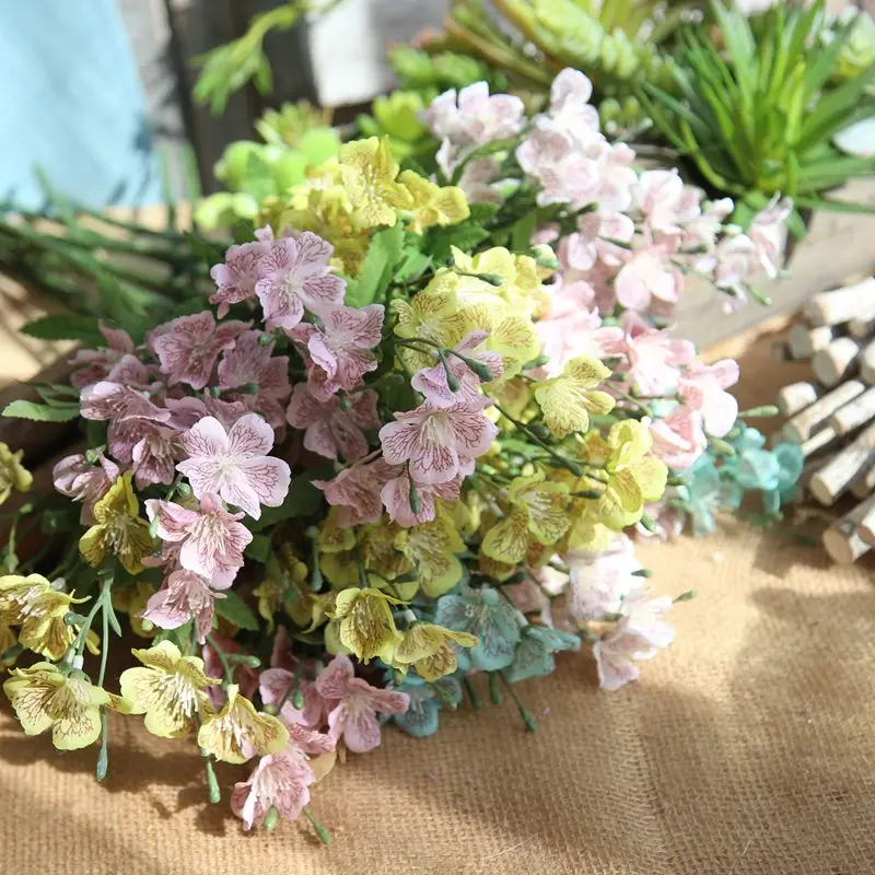 Искусственный цветок с одной веткой для танцев искусственная Орхидея дома