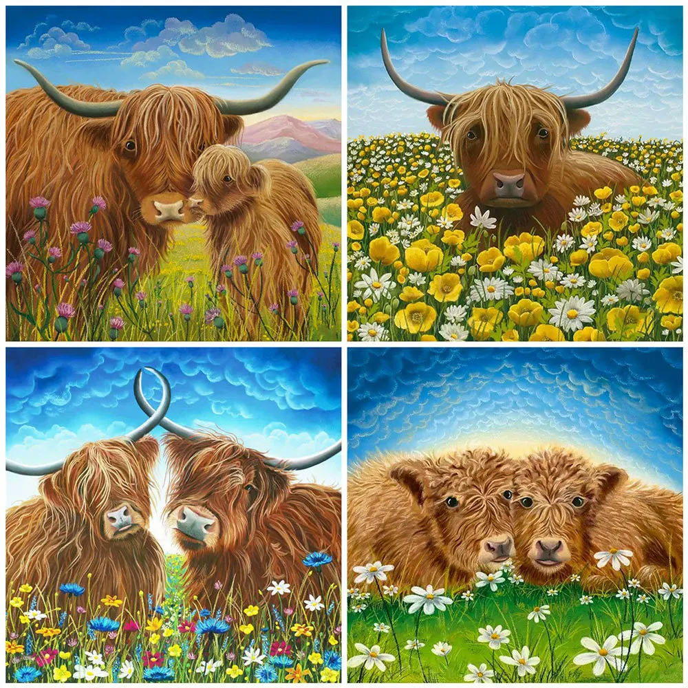 

HUACAN 5D DIY Алмазная картина полная дрель квадратная круглая Алмазная вышивка для крупного рогатого скота распродажа Бриллиантовая мозаика с ...