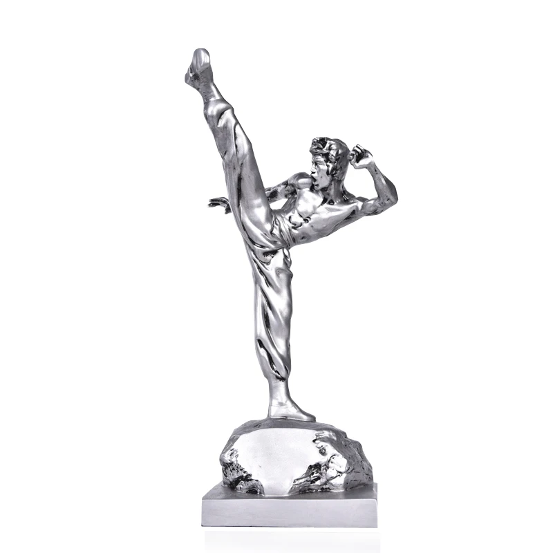 Реалистичная Боевая фигурка Брюса Ли статуэтка китайского кунг-фу ручной работы