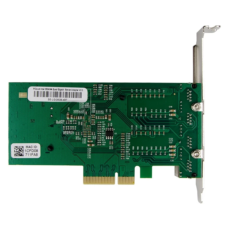 PCIe X4 сетевая карта 4 порта Gigabit Ethernet электрическая RJ45 LAN Карта 1000M адаптер I350AM4 для