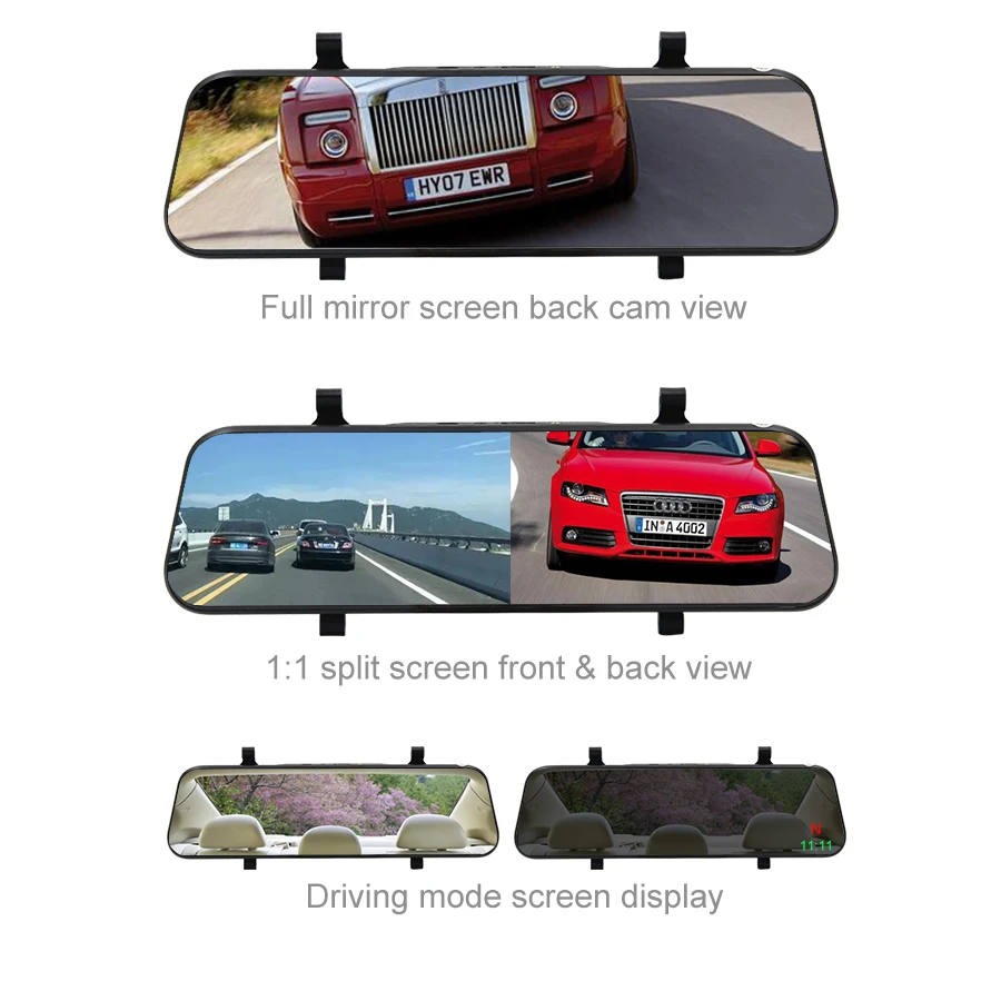Автомобильное зеркало заднего вида TOPSOURCE ADAS 4G DVR камера 10 дюймов 1080P Wi-Fi GPS |
