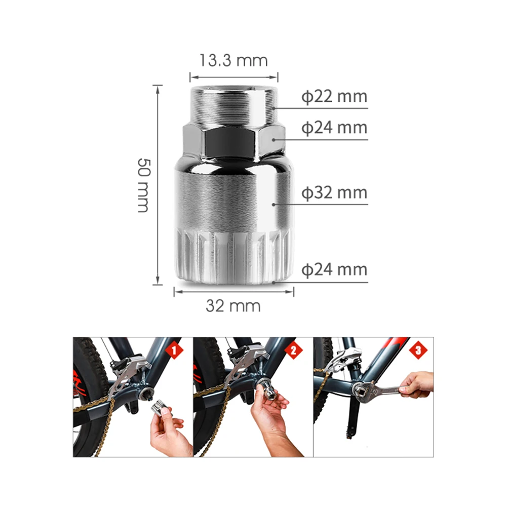 

Bicycle Repair Tool Sets Outdoor Cycling Pedal Remover Puller Tool MTB Bike Axle Remover Kits Chain Crank Wheel Extractor
