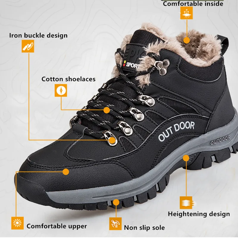 SMS Men Shoes Outdoor Waterproof Hiking Boots Winter Walking Climbing Hiking Shoes Mountain Sport Boots Hunting Mens Sneakers
