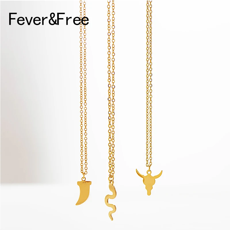 Fever & Free 2020 новинка модное ожерелье из 100% нержавеющей стали для женщин золотая