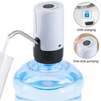 portable push buttonrech electric dispenser water pump with usb cable and stainless steel tube for 4 5l 18 9l barrelled water