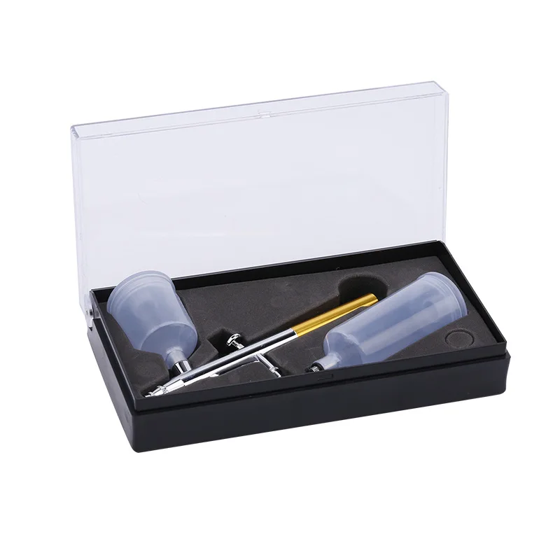 Краскопульт двойного действия Аэрограф с компрессором 0 3 мм набор для ногтей