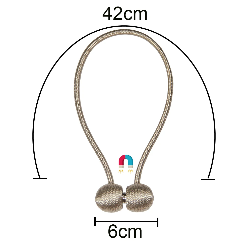 

1Pc Magnetic Curtain Tieback High Quality Holder Hook Buckle Clip Curtain Tieback Polyester Decorative Home Accessorie