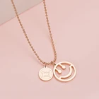 Милая удача, Полые Подвески в виде смайлика, бусины, не выцветают, титановая сталь, женский подарок на день рождения, ювелирные изделия