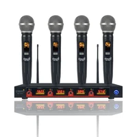 pro 4 channel uhf handheld microphone system 4ch diversity ir wireless microphone easy to operate for church stage smu 4002a