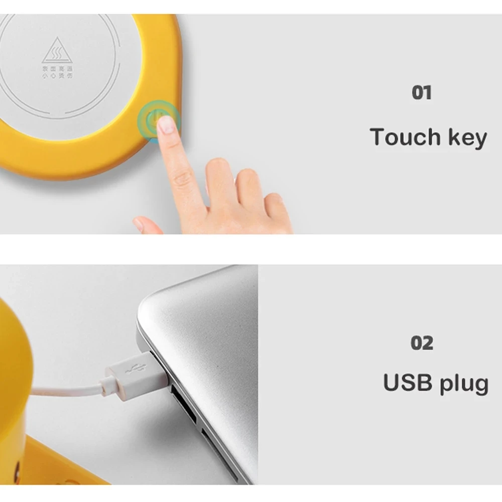 

Warm Cup Cartoon Constant Temperature Water Cup Usb Automatic Heating Mute Warm Cup Mat Ceramic Water Cup Set Small Appliances
