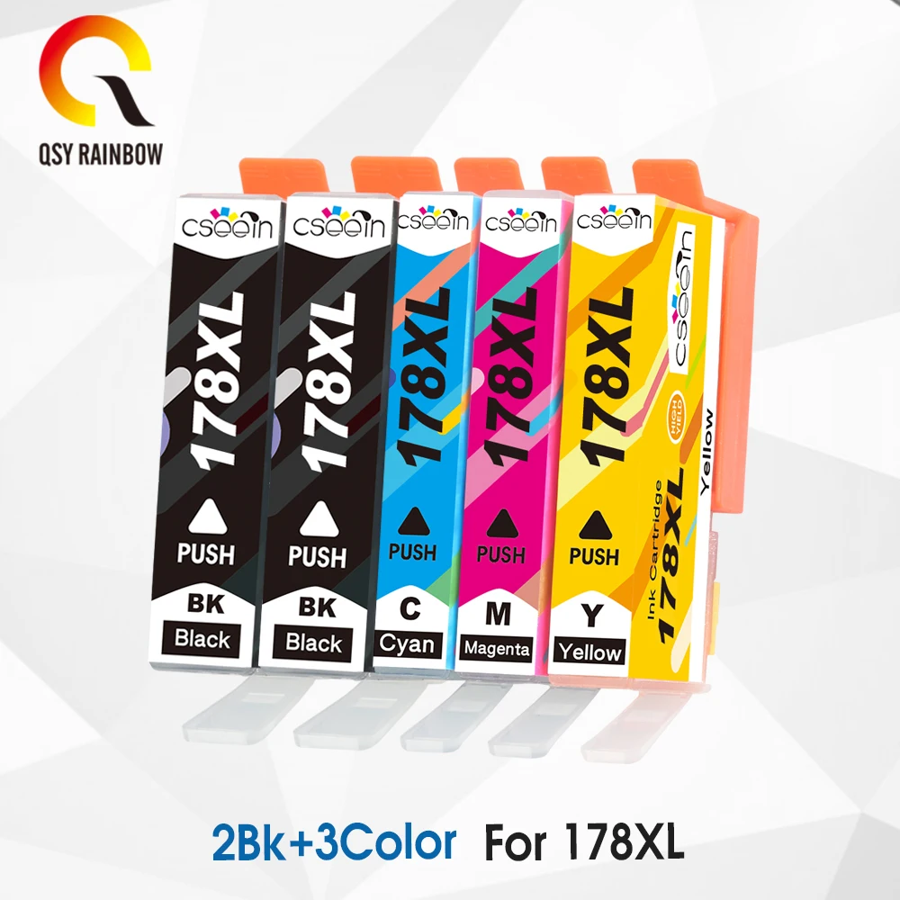 Сменный картридж CMYK для HP 178 чернильный hp photosmart 5510 5515 6510 7510 3520 B109a B110a B210b 3070A 5x |