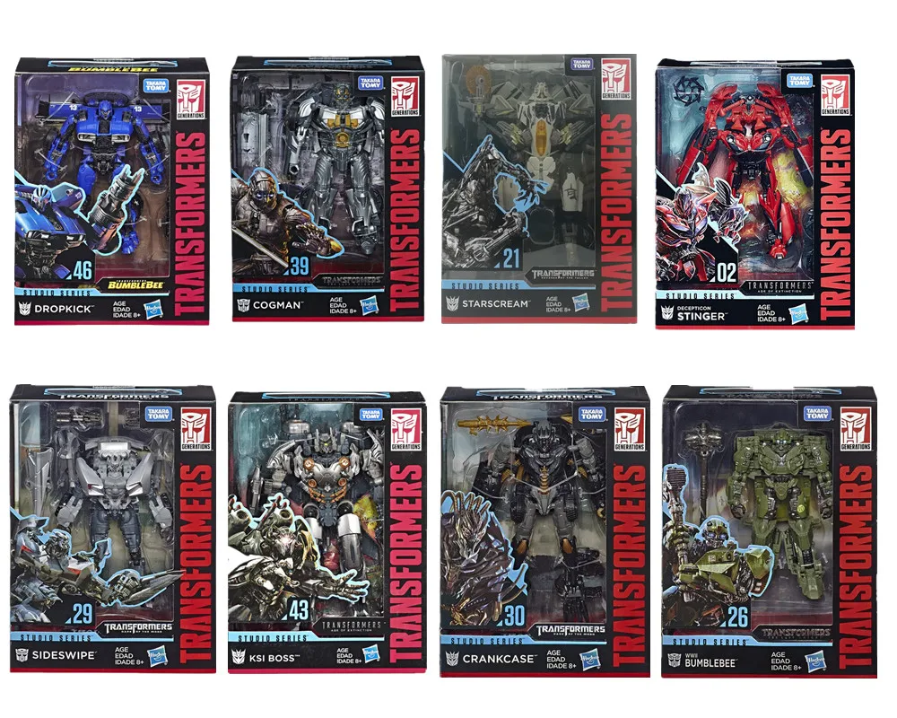 Трансформеры Hasbro Studio Series Deluxe Class Movie4 Sideswipe ss29 & stinger ss02 WW II Bumblebee ss26. фигурка модели