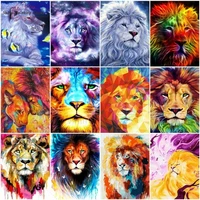 5d diy diamond embroidery lion full drill diamond painting abstract colorful animal cross stitch kit handicraft home decoration