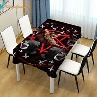 Satanic Cat Pentagram Death Black Metal Home Decor Party Dining Room Kitchen Table Cloth