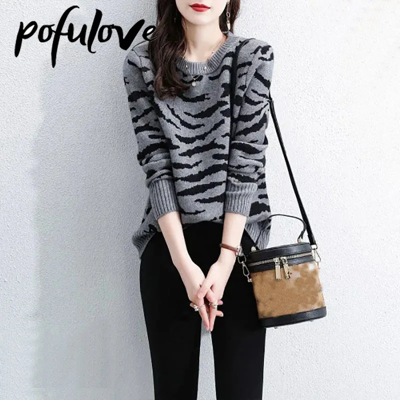 

Sweater Women's Pullover Knitwear Fluffy Korean Loose Top Trending Sweater Lady Style Autumn and Winter Simple Style 2021