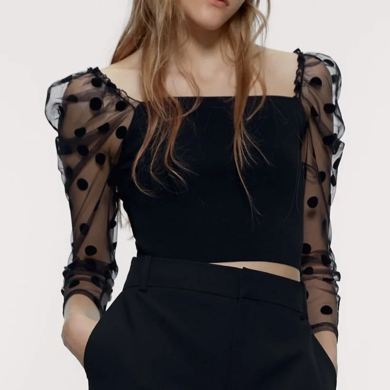 Сексуальный женский укороченный топ весна 2020 новая модная эластичная