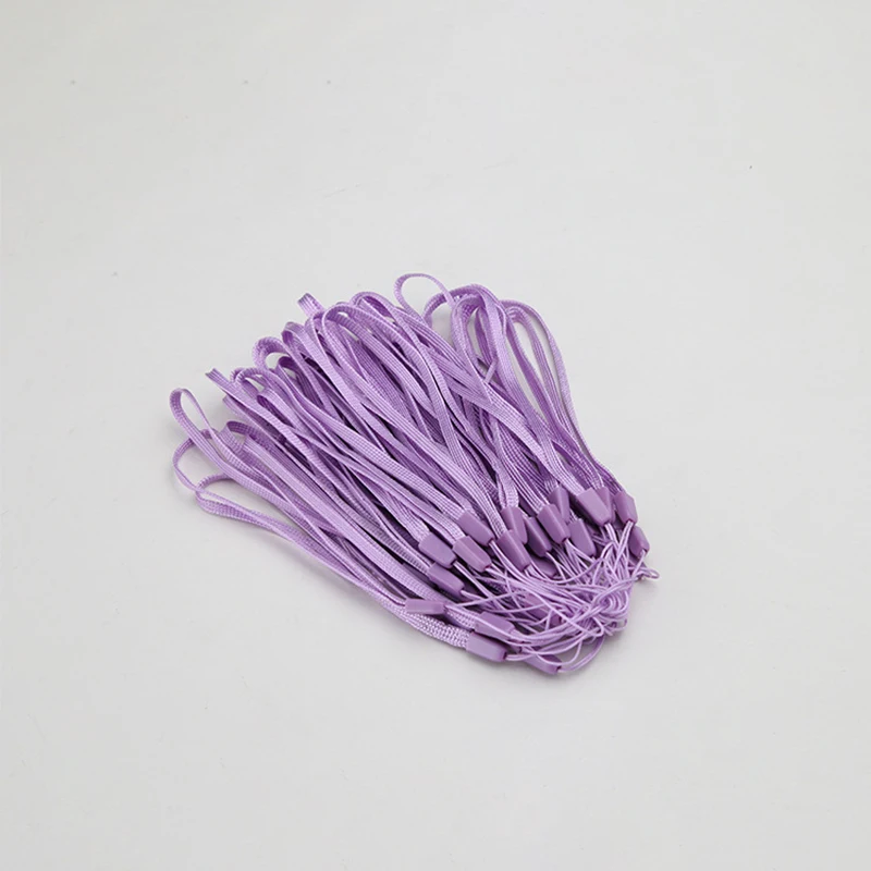 5pcs Purple 5 шт. ручной ремешок для запястья для ключей ID карты ТРЕНАЖЕРНЫЙ зал Мобильный телефон ремни USB держатель Бейджа DIY Висячие веревки Лариат ремешки лямки - Цвет: 5pcs Purple