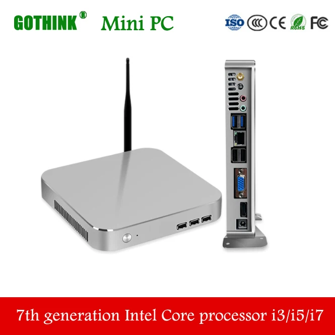 GOTHINK мини-ПК с WiFi Intel Core i7 4500U 8G 512G двухъядерный четырехъядерный 1,8 Ghz WIN7/8/10 LINUX OS 4K Карманный ПК HDMI VGA