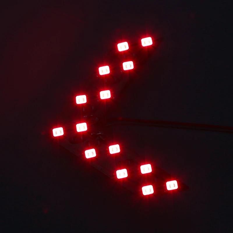 2 шт. 14LED универсальные лампочки со стрелками для автомобильного зеркала заднего
