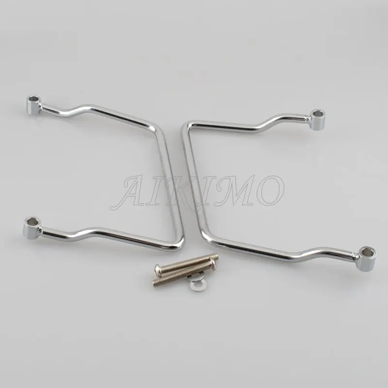 Хромированная сумка для багажа кронштейн крепления на бар 98-11 Yamaha V Star XVS 1100 Dragstar 400