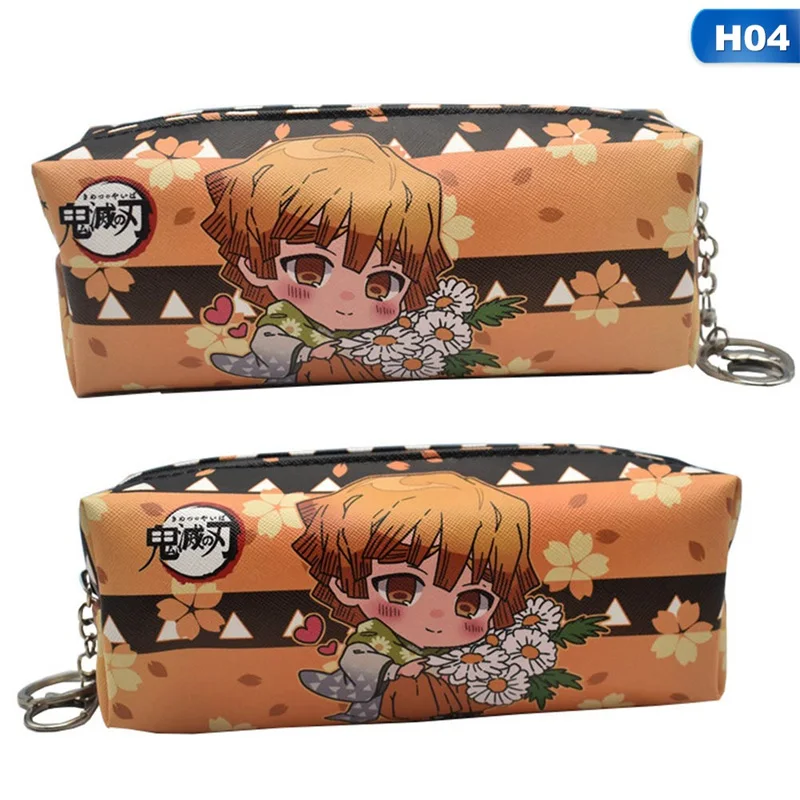 

1PC Anime Demon Slayer: Kimetsu No Yaiba Multi-functional Canvas Students Pencil Pouch Bag Wallet Storage Stationery Supplies