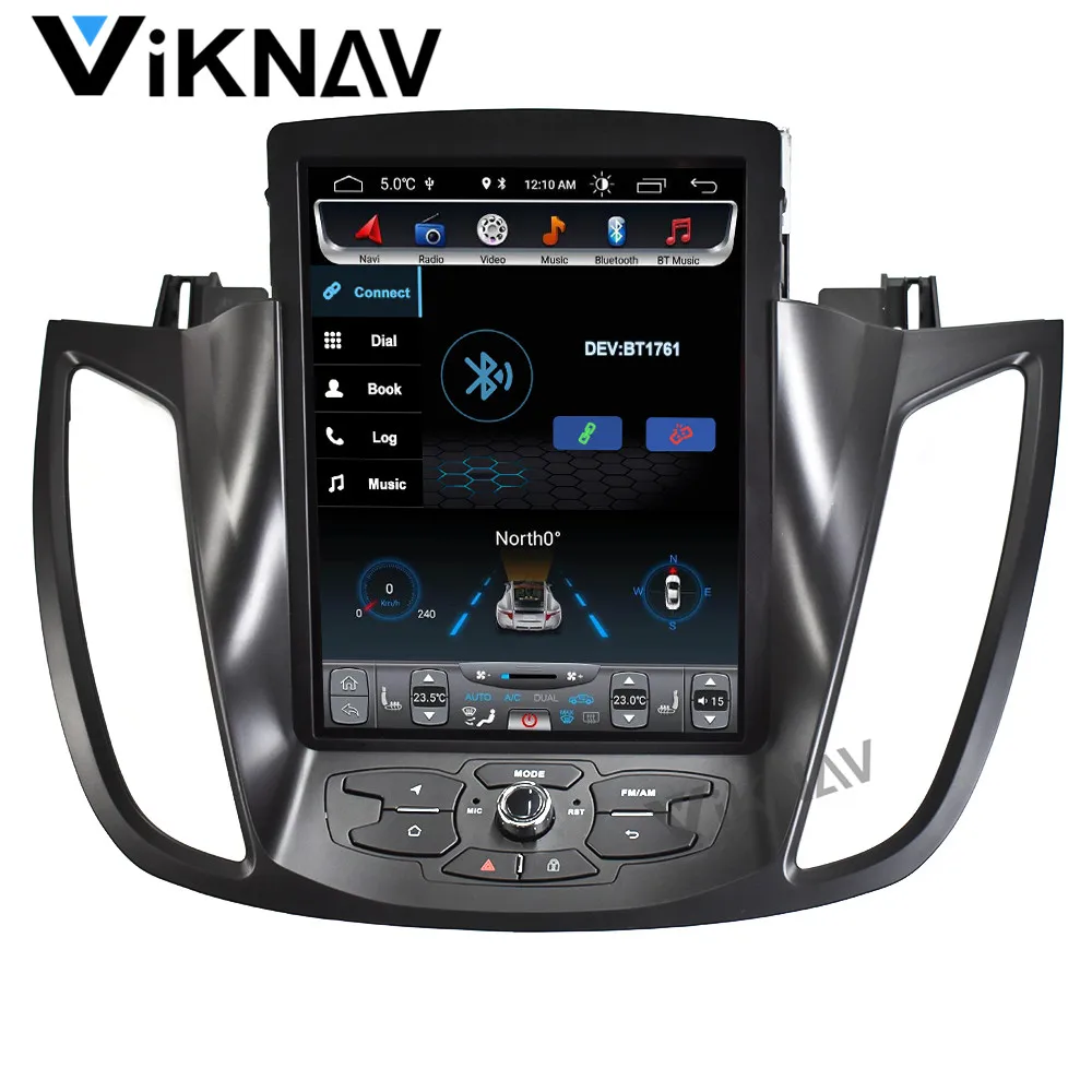 Тесла стиль вертикальный экран автомобиля GPS навигация для-Ford kuga 2013-2018