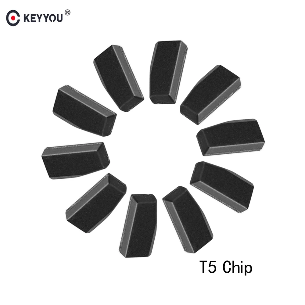 

KEYYOU 10X ID T5 Transponder Chip Blank Carbon For Car Key Cemamic High Quality Immobilizer Car Key Chip Ceramic