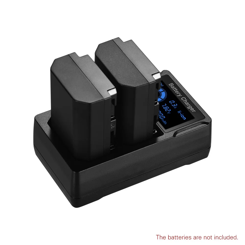 Портативное зарядное устройство с двумя слотами USB для камеры ЖК дисплеем