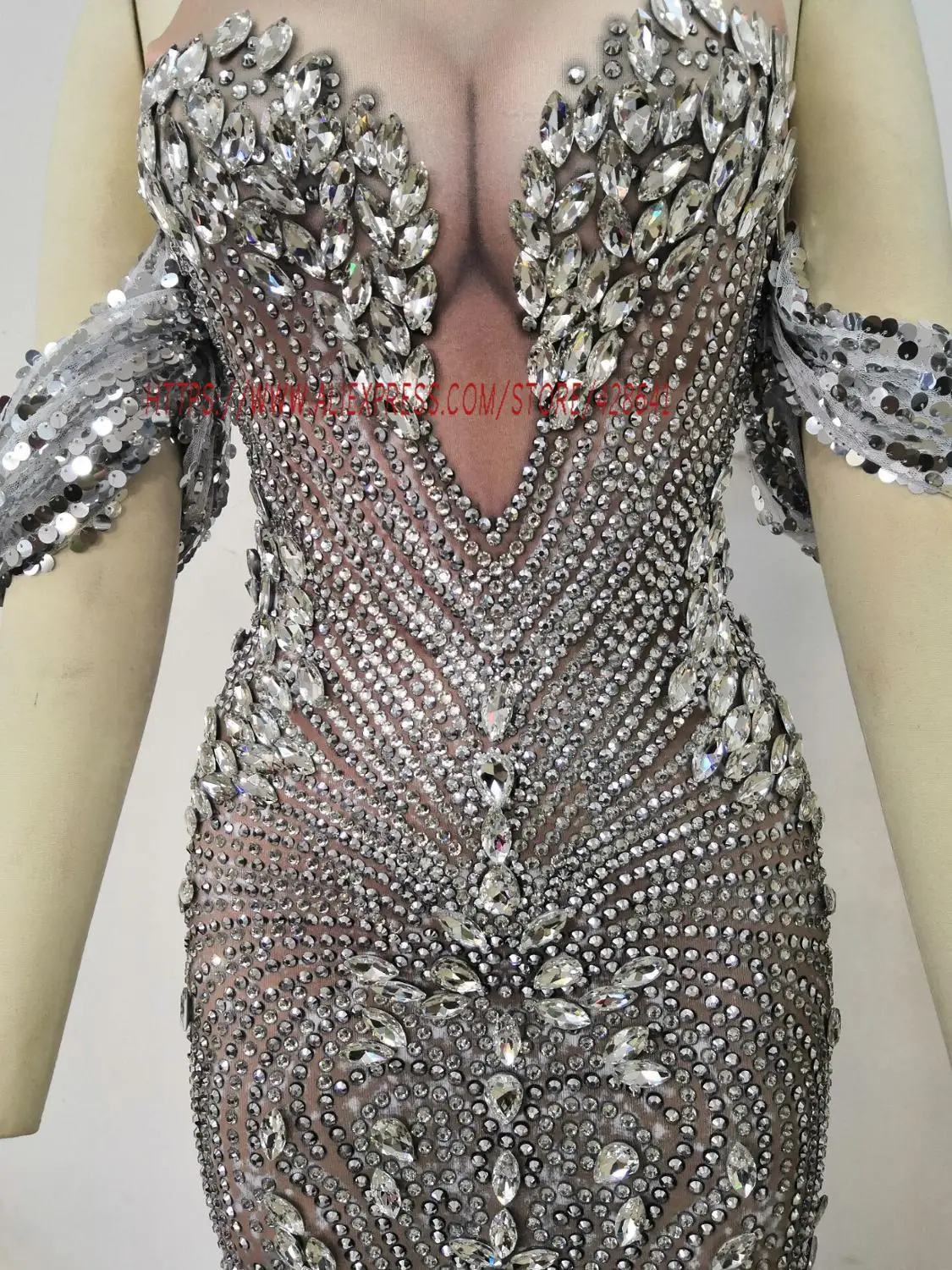 Высокая эластичность кристаллы сексуальные женские полные стразы стиль DJ DS