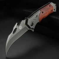 claw knife quick folding knife pocket folding knife camping hunting survival edc tool with pocket clip