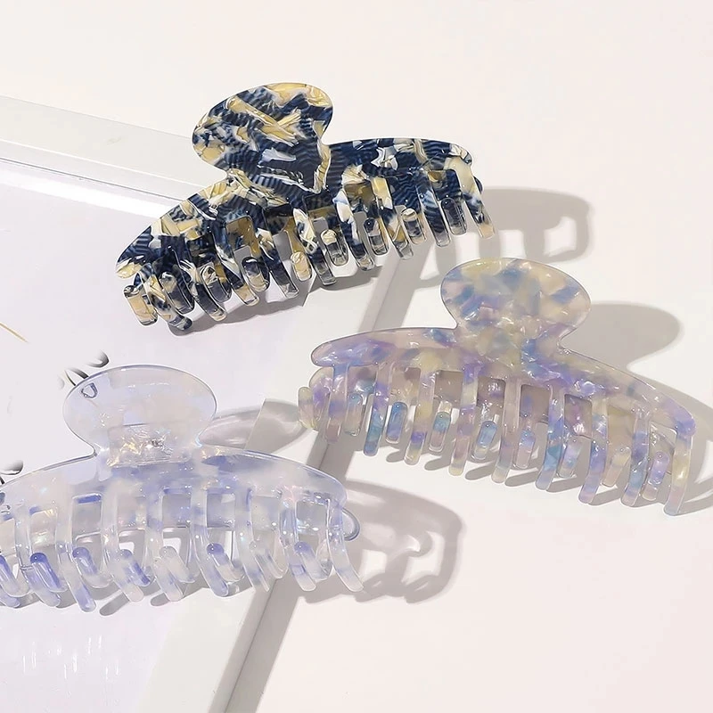 

Заколка-краб женская для волос, зажим Леопардовый из ацетата, большая заколка для конского хвоста, аксессуары для волос для девушек и женщин