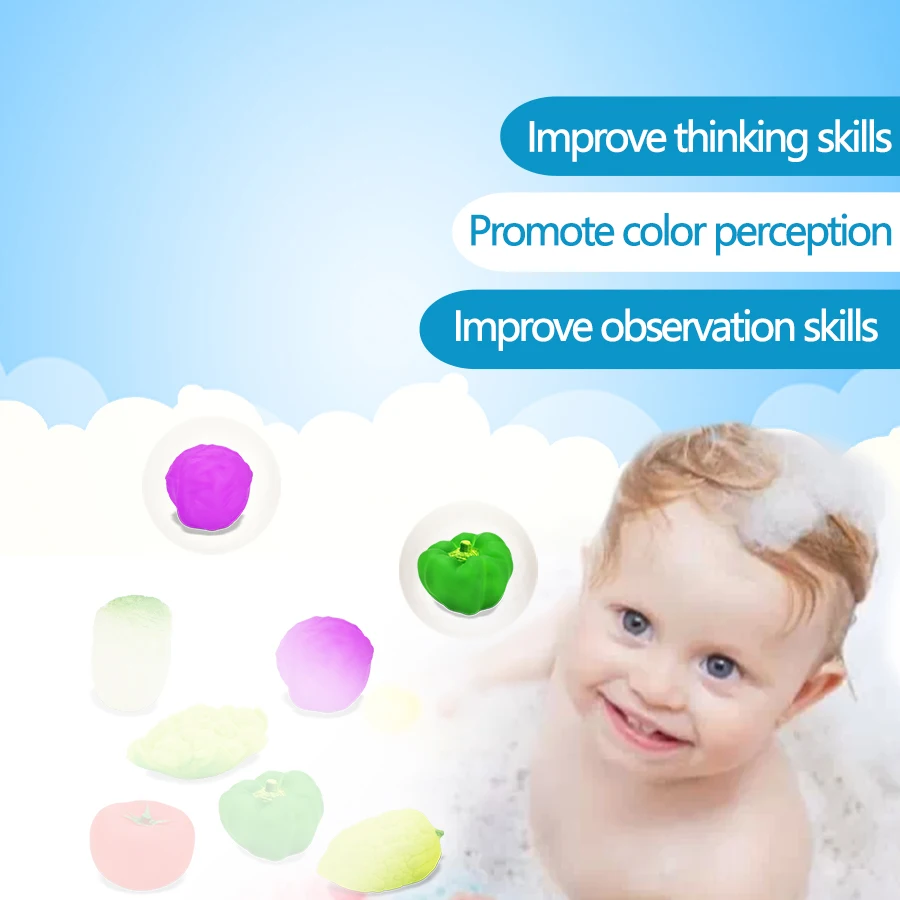 6 шт. мягкие плавающие резиновые игрушки для ванны|Игрушки ванной| |