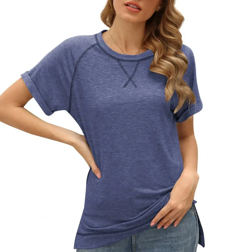 

Женская летняя футболка; Топы из прочного материала Цвет Свободный Топ, одежда для мальчиков футболка с короткими рукавами с принтом «крест...