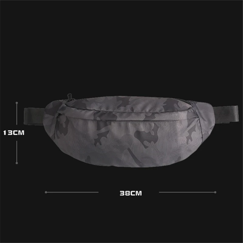 Camouflage Running Belt Bag Military Fan Multifunctional Waterproof Waist Chest Pack Mountaineering Gym Fitness Sports Waistband