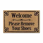 Фотофон для входной двери, напольный коврик, пожалуйста, удалите обувь, нескользящий дверной коврик