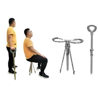 outdoor waiting line chair portable walking stick artifact pocket chair shrinkable portable subway chair folding stool