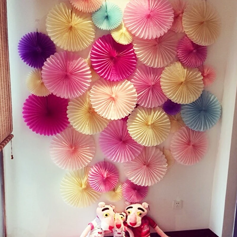 1 шт. 40 см бумажные салфетки с вырезами вееры подвесные ремесла для детского