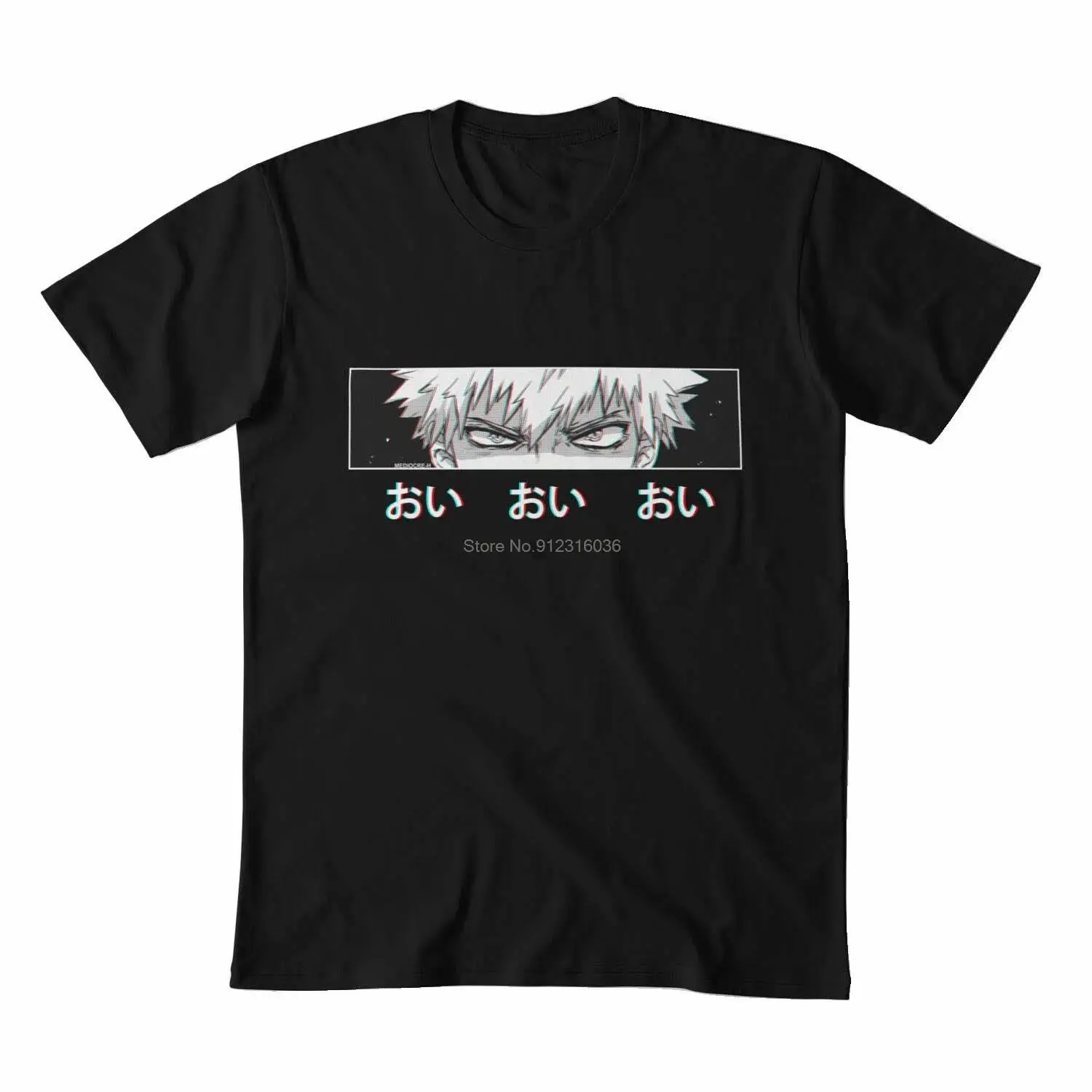 Bakugo Oi Oi Oi Black Version T-Shirt for Men  T-Shirt Men Cotton Tshirt Hip Hop Tees Tops Harajuku Streetwear