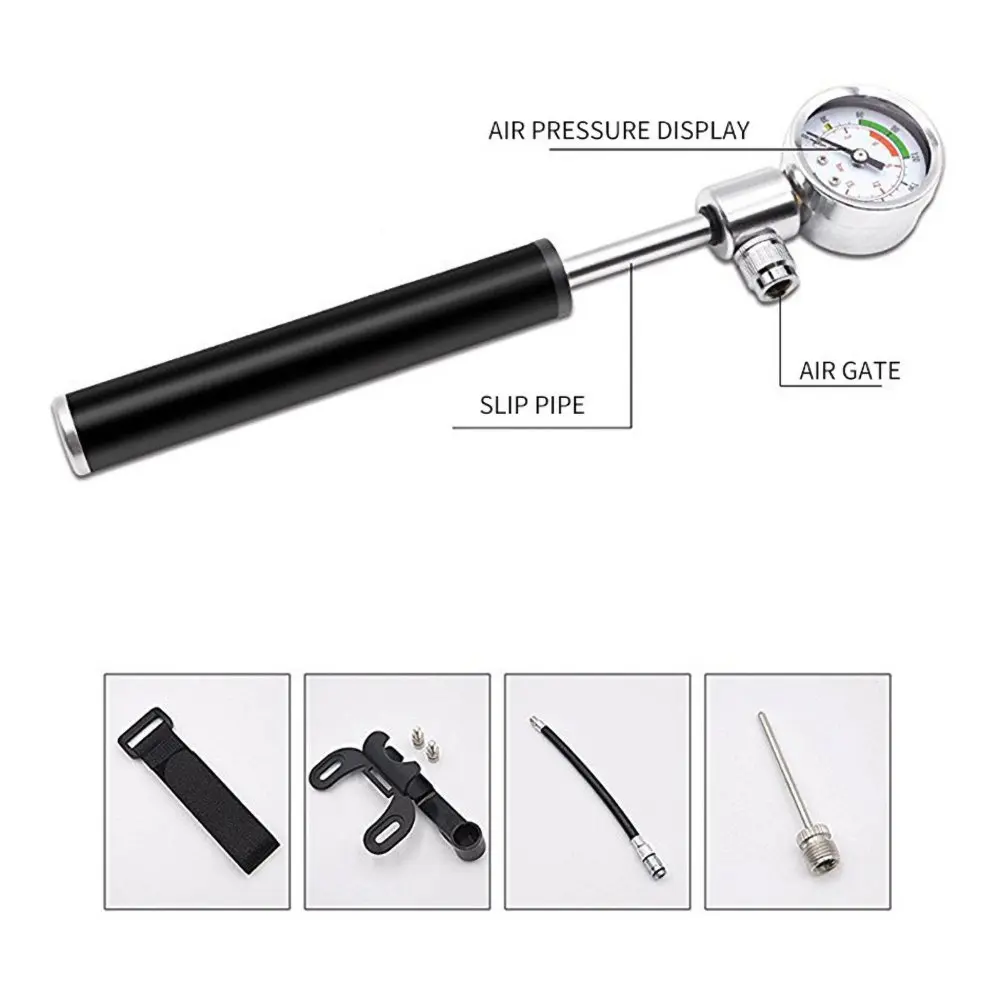 

Bicycle Pump with Watch Pump Simple Mountain Bike Tire Pump High Pressure Rear Suspension Mountain Bike Pump