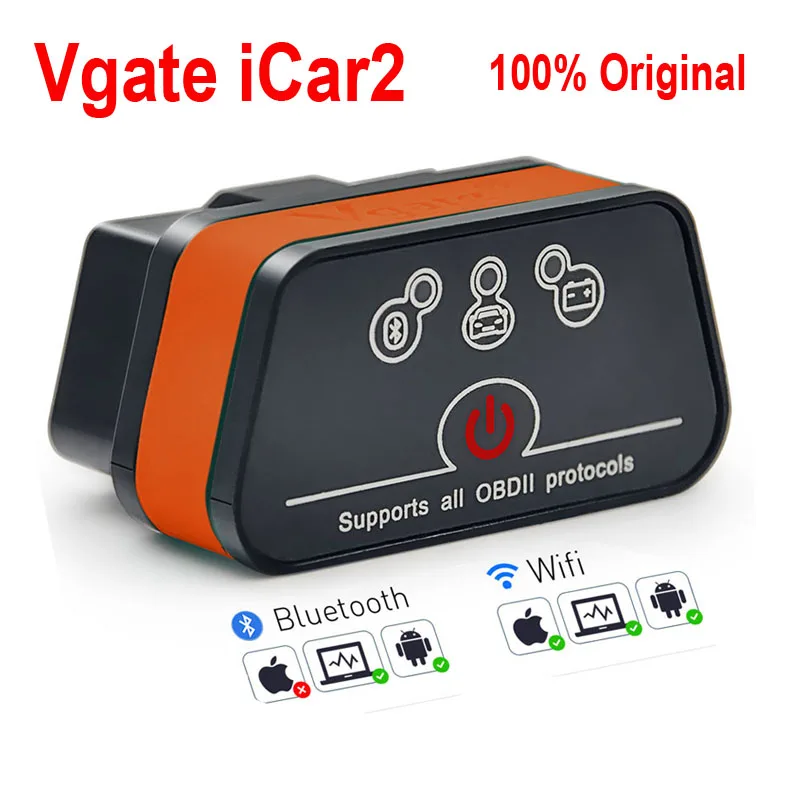 Vgate iCar2 автоматический диагностический сканер E Obd2 Bluetooth LM327 Elm 327 V2.1 Obd 2 Wifi Icar для