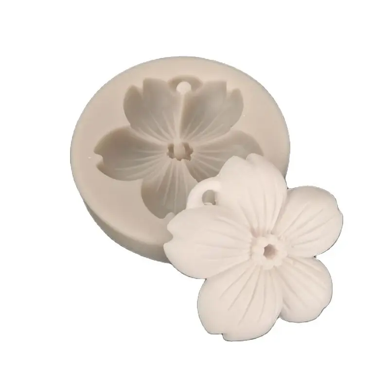 3D a forma di fiore aromaterapia cera stampo in Silicone fiori di ciliegio ciondolo per auto stampo per dolci stampo per sapone per fiori stampi per gesso in gesso fai-da-te