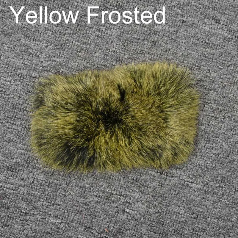 Yellow Frosted Зимняя Толстая теплая шуба из натурального Лисьего меха Женская Роскошная Шуба из натурального меха пушистые куртки S7574 - Цвет: Yellow Frosted