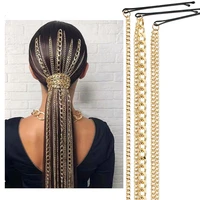 gold color headwear tassel hair accessories for women clips bohemian hair chain jewelry bridal wedding headband