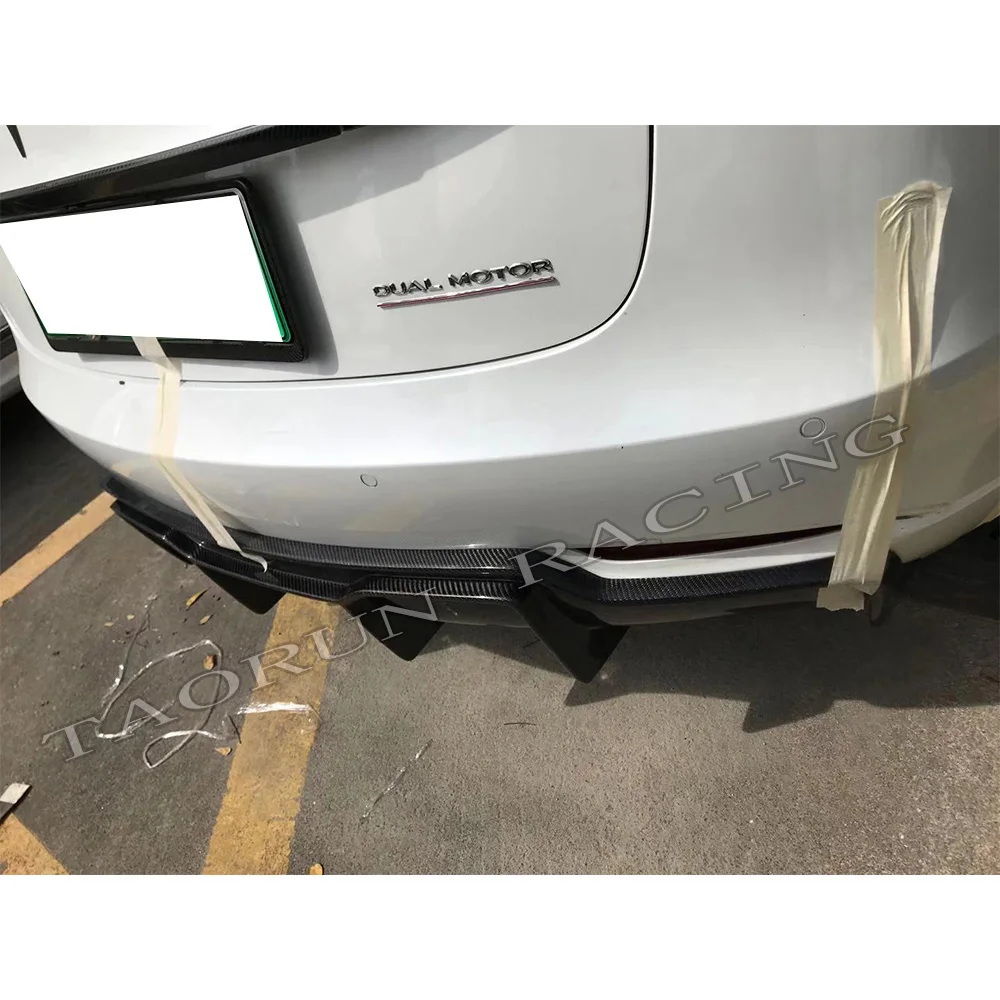 Carbon Fiber Bodykit Front lip &amp Diffuser Side Skirt Spoiler for Tesla Model 3 Car Styling Body Kit | Автомобили и мотоциклы